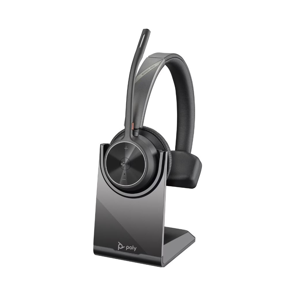 Bild von Poly Voyager 4310 MS Teams Certified Headset + BT700 dongle + Charging Stand