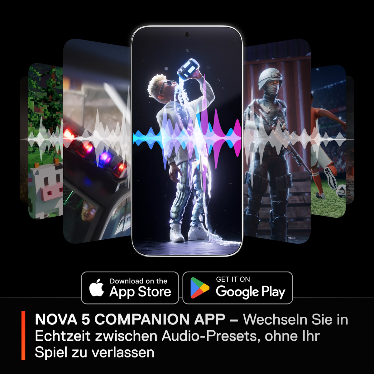 Bild von SteelSeries Arctis Nova 5P Wireless kabelloses Gaming Headset für PC, PlayStation, Switch und Mobilgeräte, ClearCast 2.X Mikrofon, 60 Stunden Akkulauf