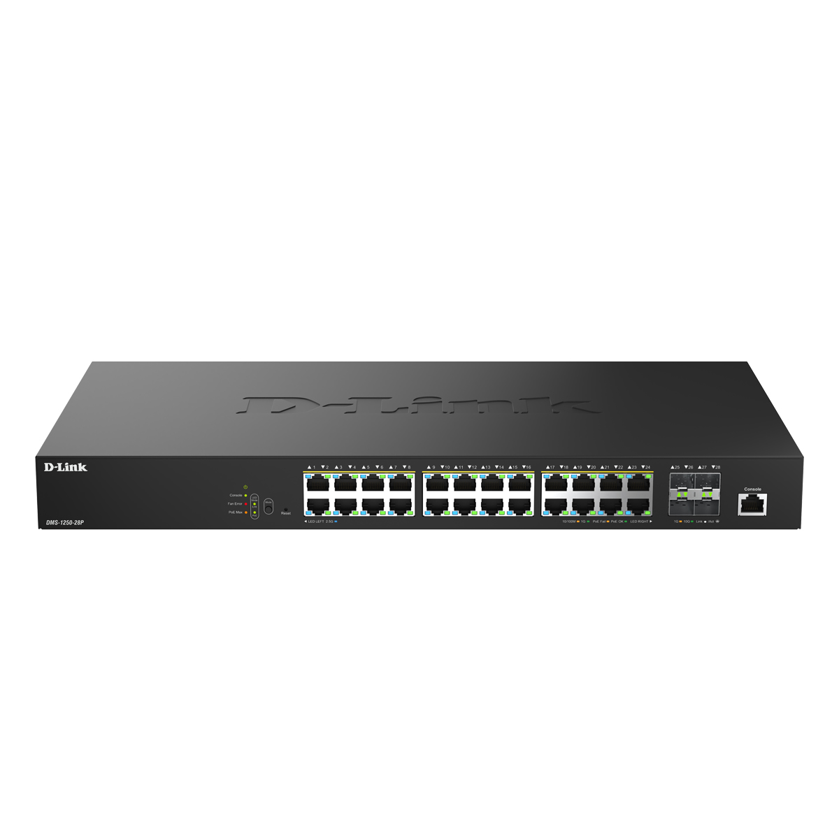 Bild von D-Link DMS-1250-28P Smart Managed Switch 24x 2.5G Ethernet (PoE++), 4x 10G SFP+