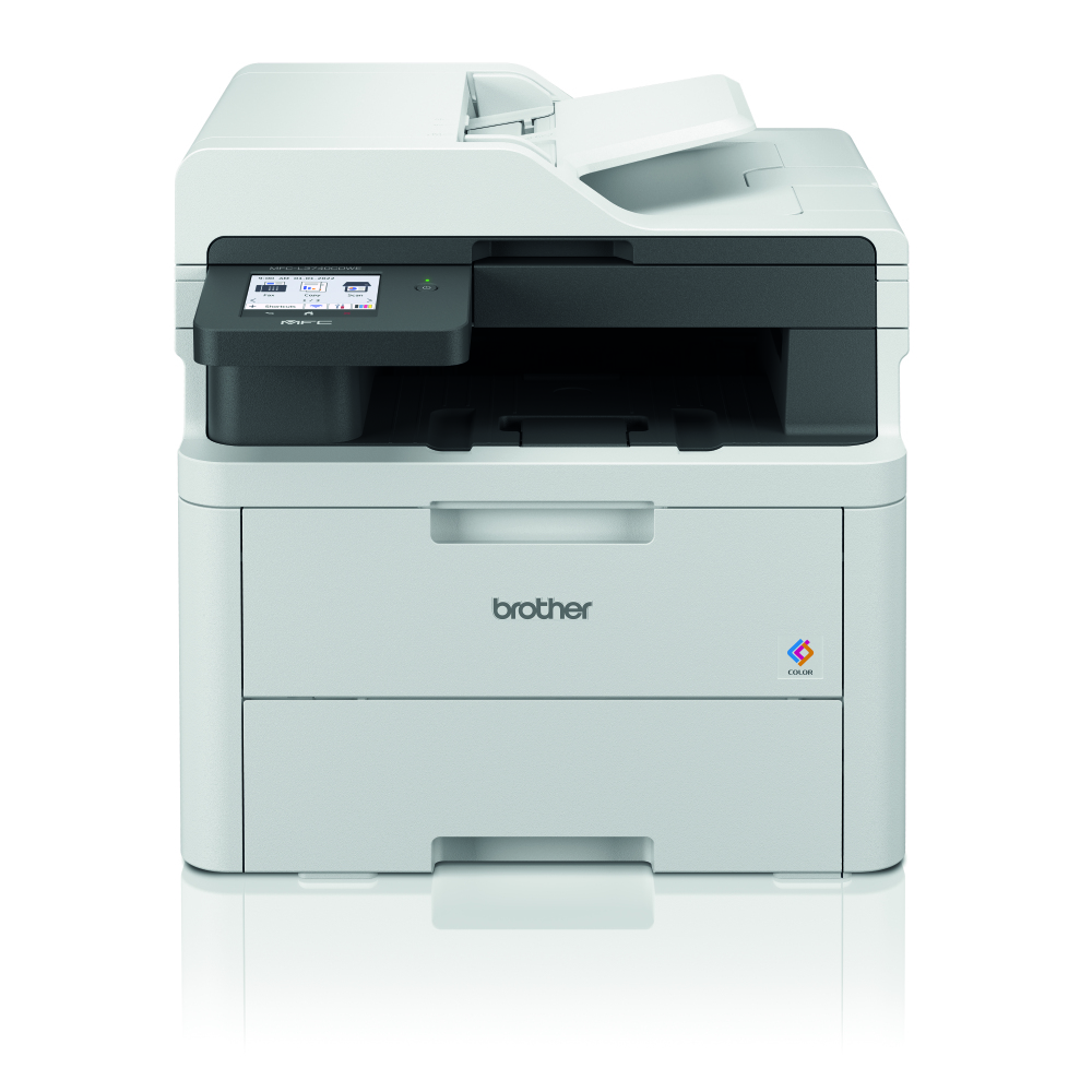 Bild von Brother MFC-L3740CDWE FarbLaser-Multifunktionsdrucker B-Ware Kompaktes 4-in-1 Farb-LED Multifunktionsgerät mit WLAN/LAN, ADF und Duplexdruck