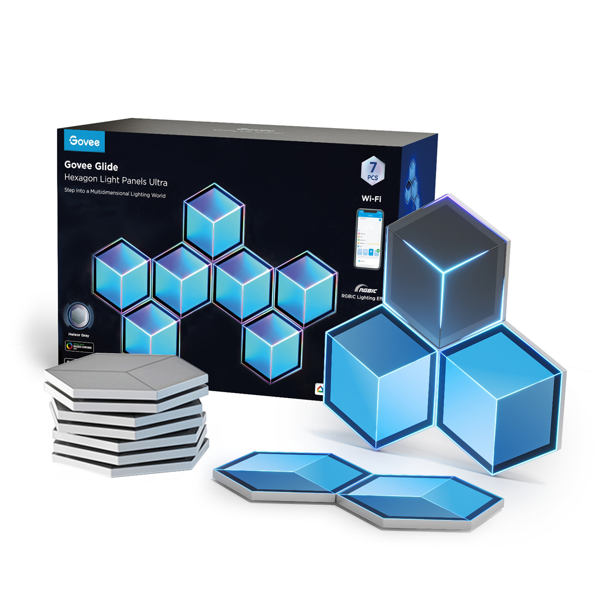 Bild von Govee - Glide Hexagon Light Panels Ultra 7 Pack
