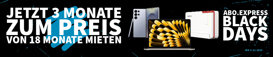 Black Days - 3 Monate zum Preis von 18 Monate mieten