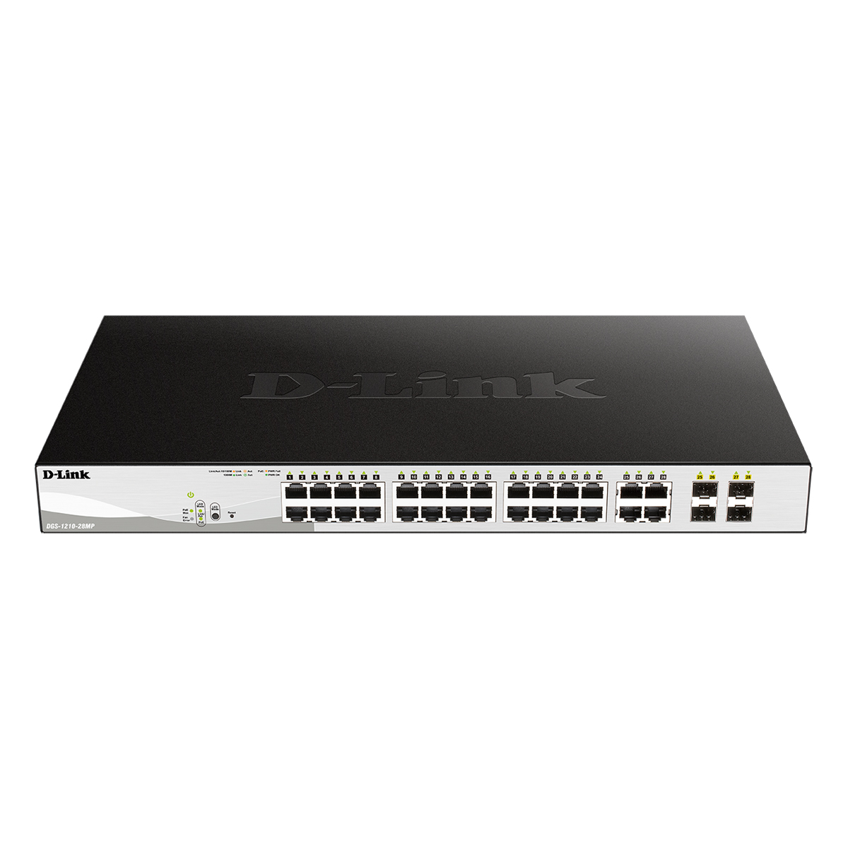 Bild von D-Link DGS-1210-28MP Smart+ Managed Switch [24x Gigabit Ethernet Max PoE+, 4x GbE/SFP Combo]