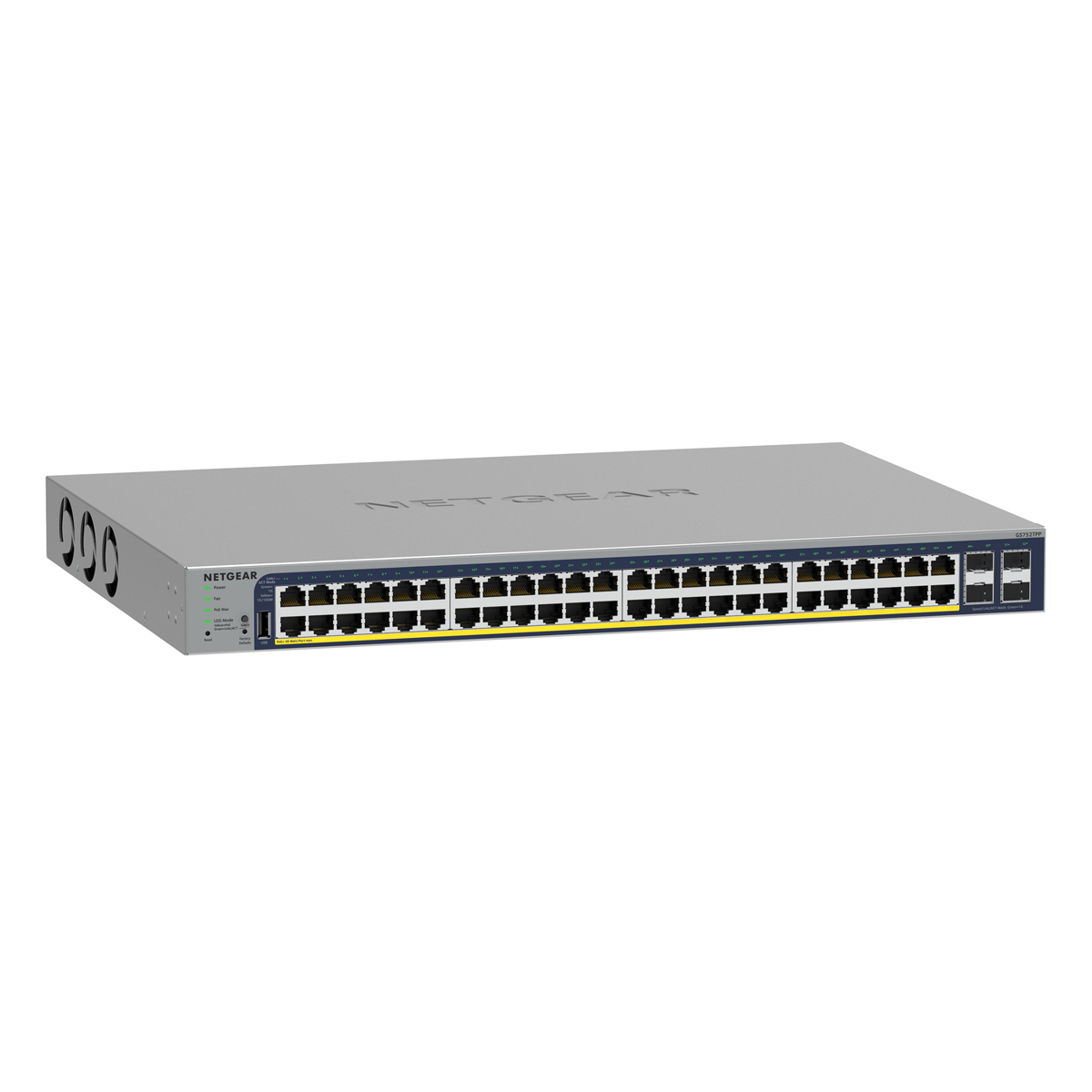 Bild von NETGEAR GS752TPP Smart Managed Switch 48x Gigabit Ethernet (48x PoE+, max. 780W), 4x 1 Gbit/s SFP