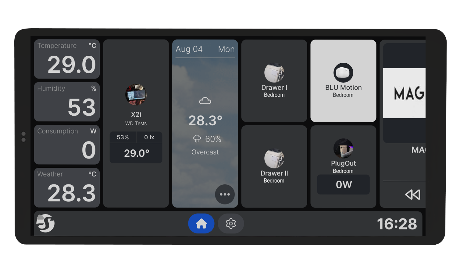 Bild von Shelly Wall Display X2i Schwarz WLAN · Silber