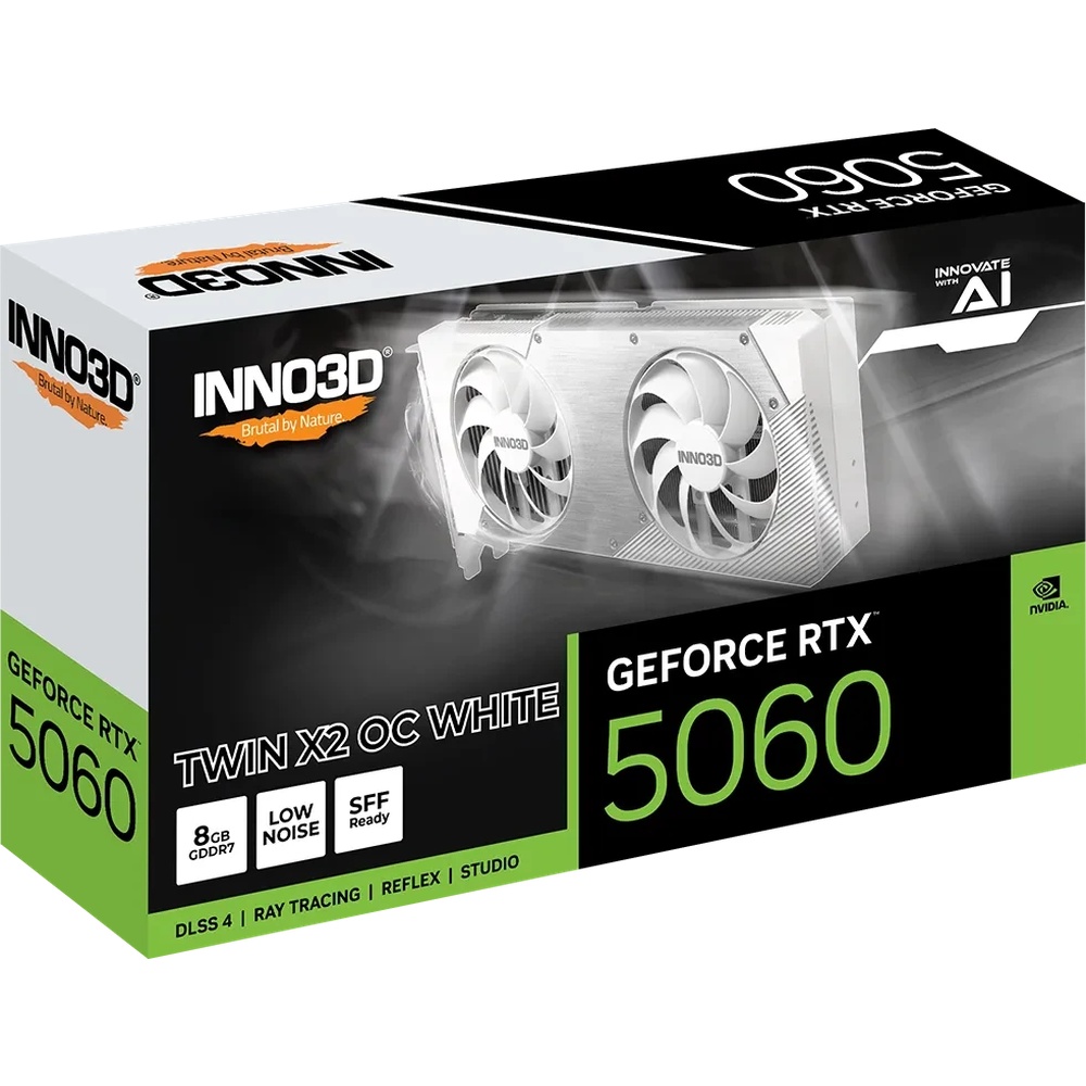 Bild von Inno3D GeForce RTX 5060 8GB TWIN X2 OC WHITE - 8GB GDDR7, HDMI, 3x DP