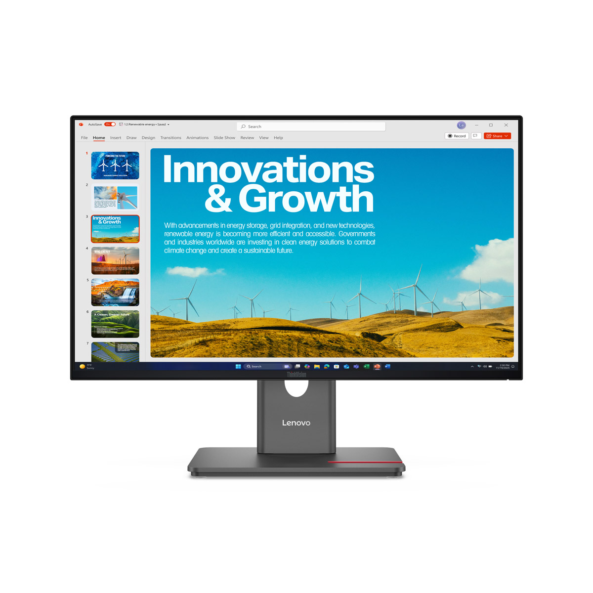 Bild von Lenovo ThinkVision P24QD-40 23.8" QHD IPS, 120HZ, 6ms, HDMI, DisplayPort, USB-C (PD 15W)