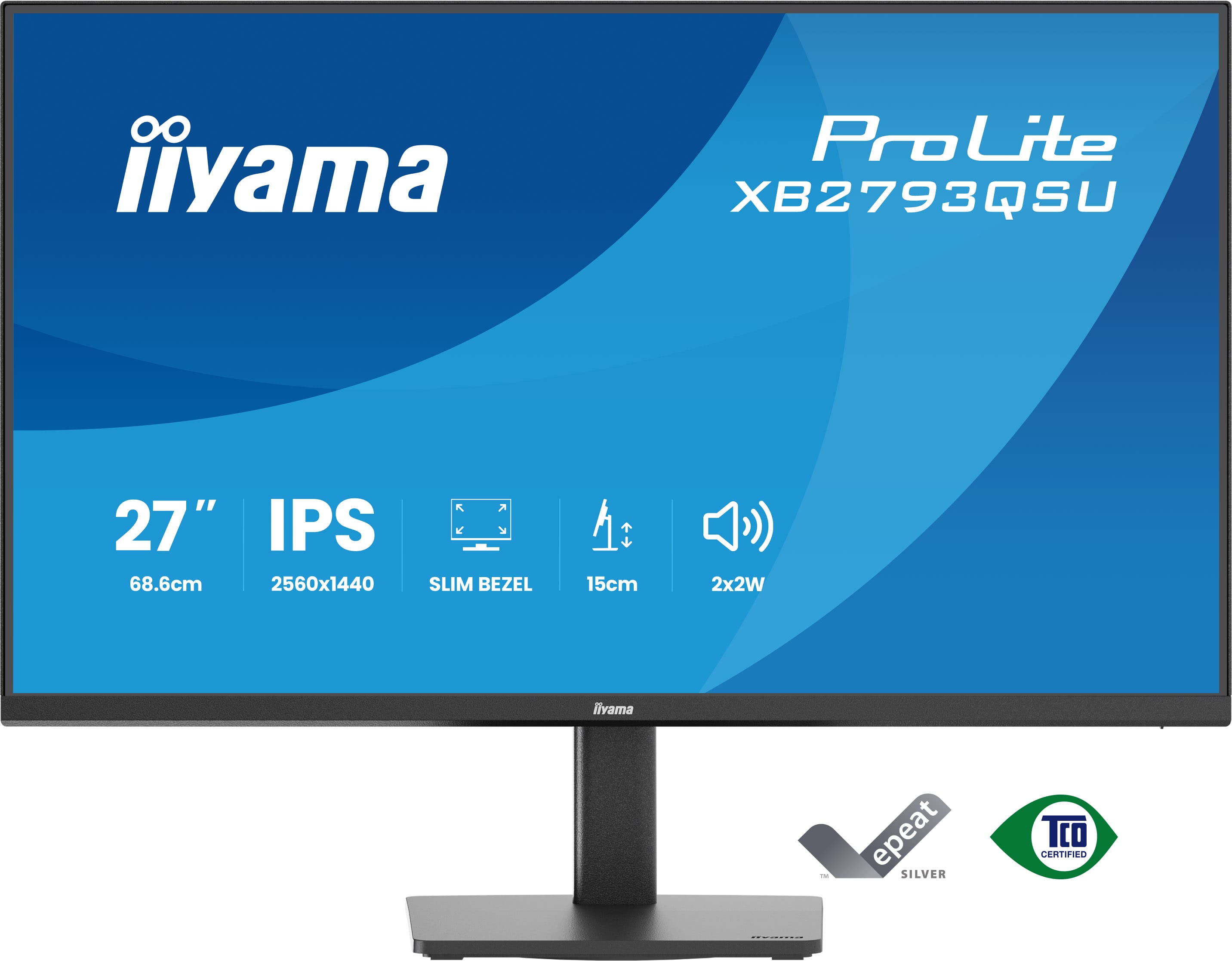 Bild von Iiyama ProLite XB2793QSU-B1 Office Monitor 27" (68.6 cm) ,IPS, USB-Hub, 75Hz Bildwiederholrate