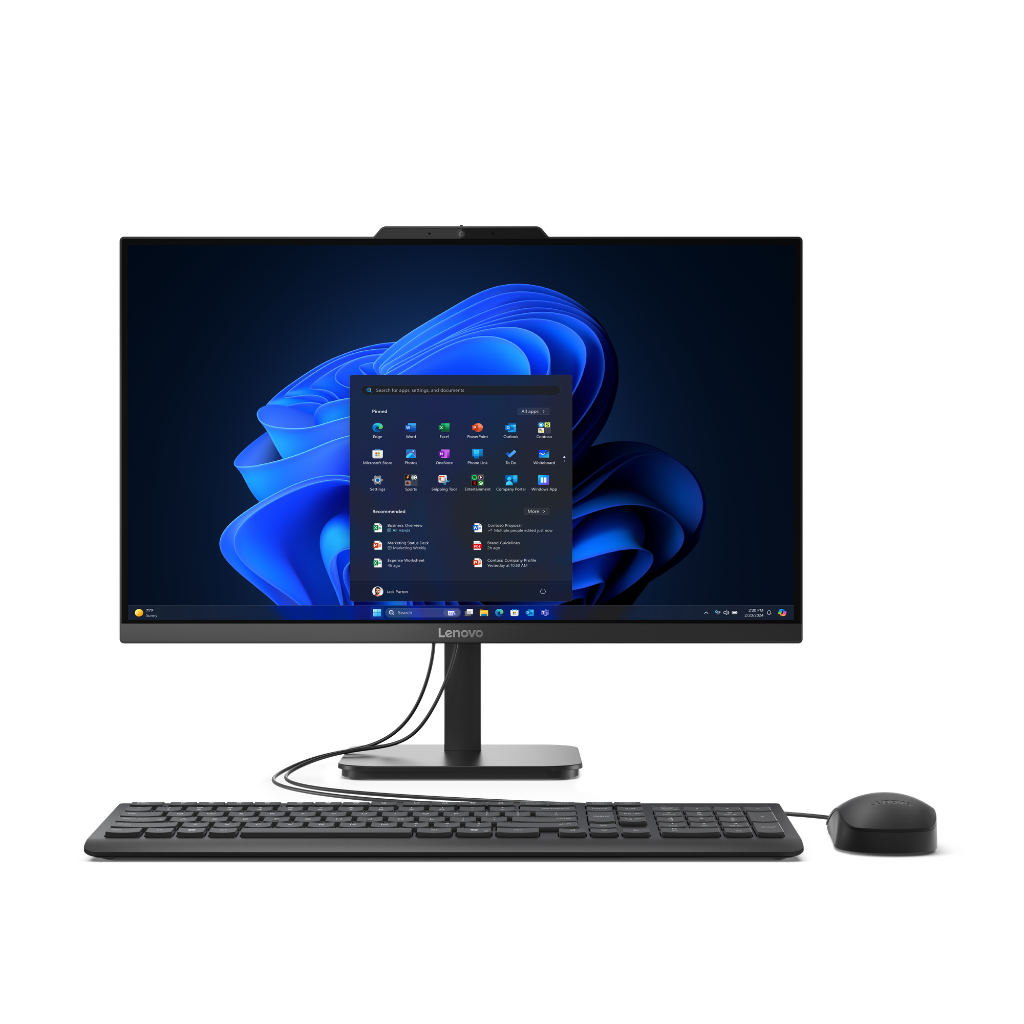 Bild von Lenovo ThinkCentre V100 AiO 13BE002FGE - 60,5cm (23,8") FHD-Display - Intel Core i3-N305, 16GB RAM, 256GB SSD, UHD Grafik, W11Pro
