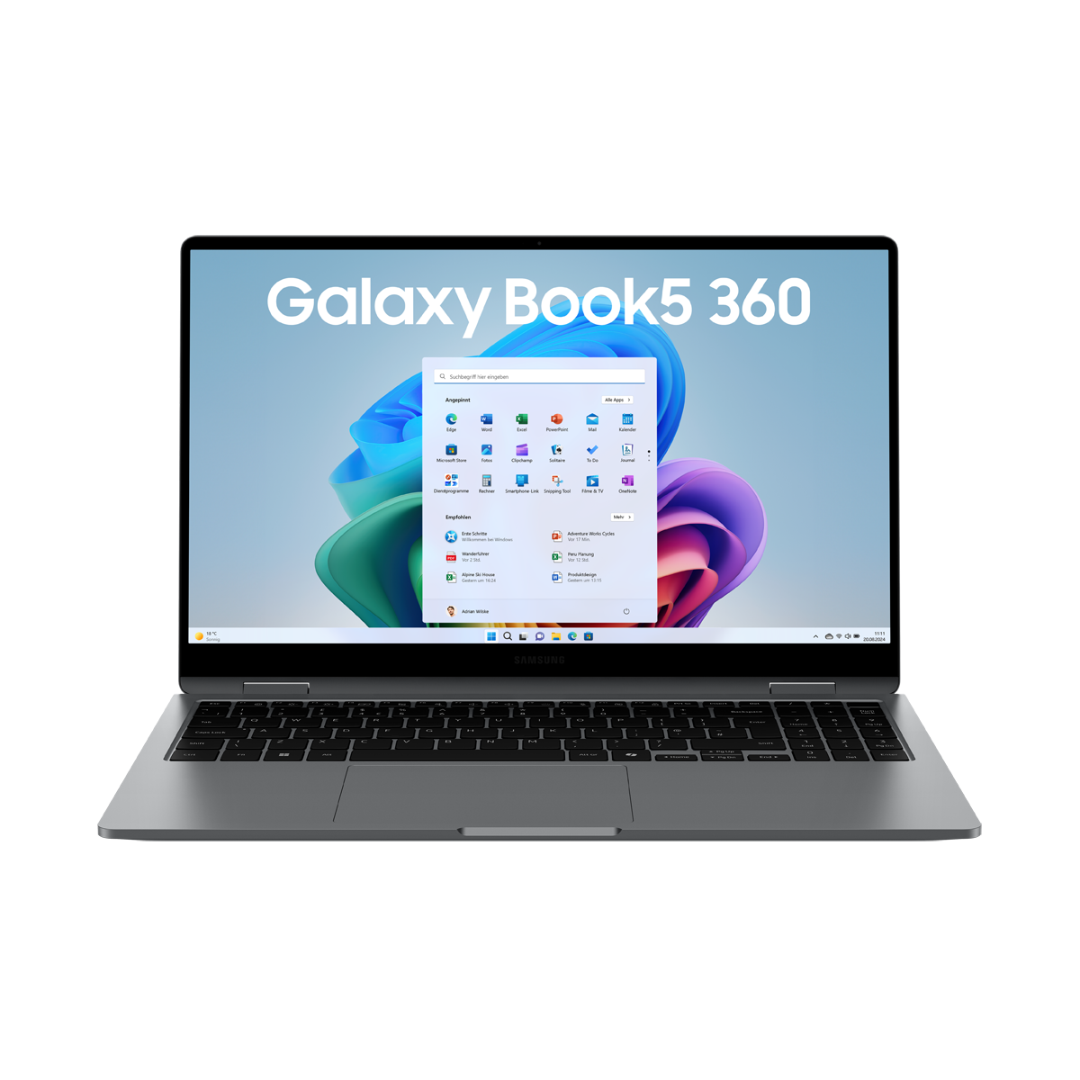Bild von SAMSUNG Galaxy Book5 360 15,6 Zoll Intel Core Ultra 5 226V 16GB 512GB W11 Moonstone Gray