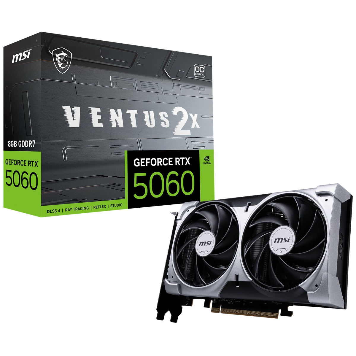 Bild von MSI GeForce RTX 5060 8G VENTUS 2X OC - 8GB GDDR7, HDMI, 3x DP