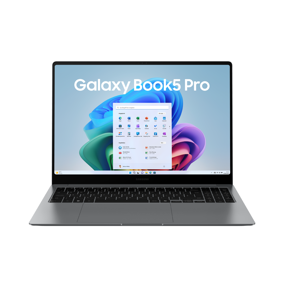 Bild von SAMSUNG Galaxy Book5 Pro 16 Zoll Intel Core Ultra 7 256V 16GB 512GB W11 Moonstone Gray