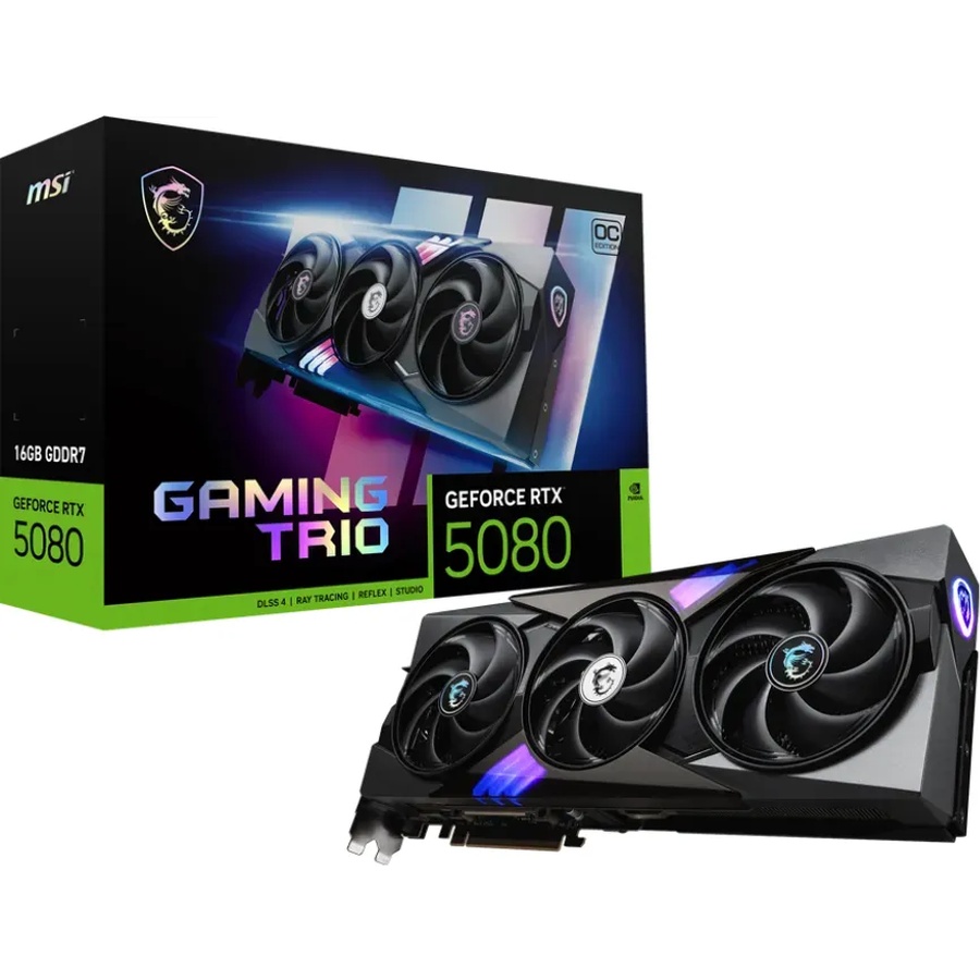 Bild von MSI GeForce RTX 5080 16GB Gaming Trio OC - 16GB GDDR7, HDMI, 3x DP