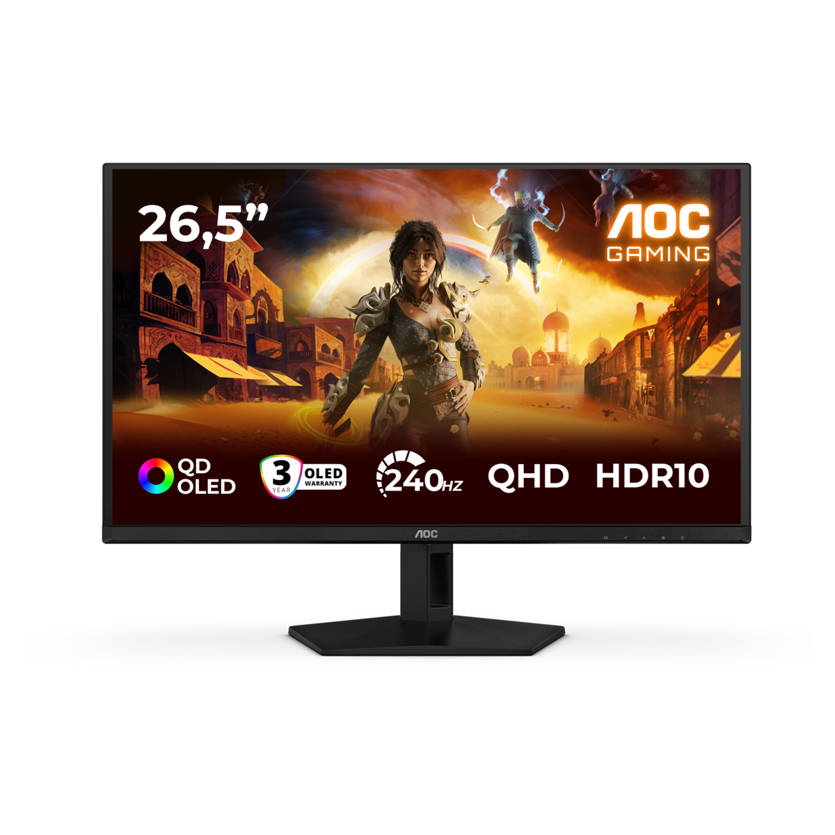 Bild von AOC Q27G41ZDF QD OLED Gaming Monitor 27 Zoll QHD OLED Monitor, 240Hz, 0.03ms, Adaptive Sync, G-Sync Compatible, HDR10 (2560x1440, HDMI 1x 2.0, DP 1x 1