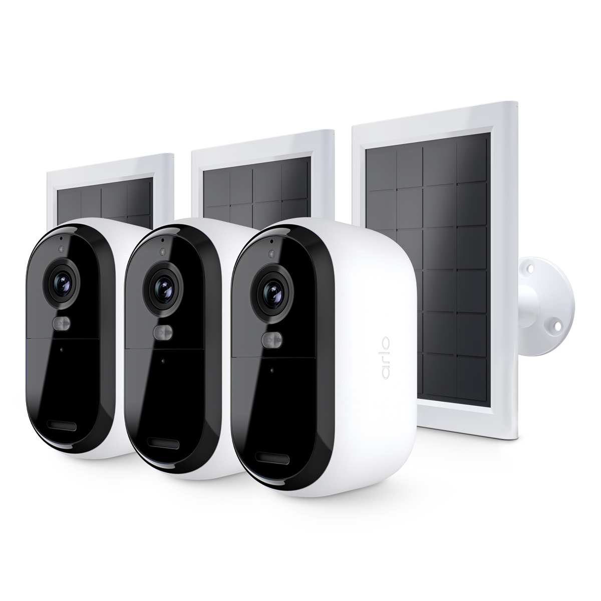 Bild von Arlo Essential 3 2K Kamera Weiß 3er Set inkl. Solarpanel B-Ware