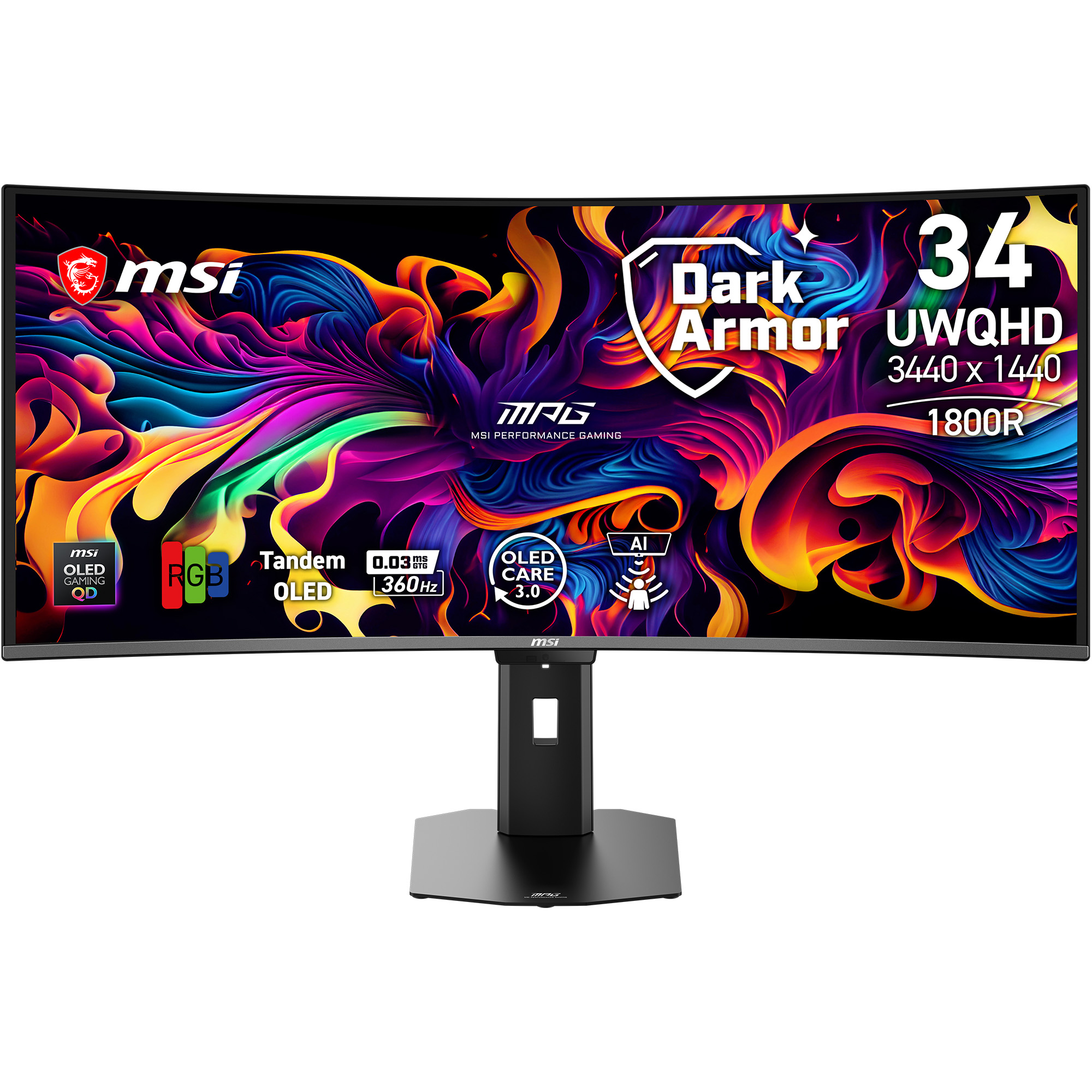 Bild von MSI MPG 341CQRDE QD-OLED X36 Gaming Monitor - 360Hz, 0,03ms GtG