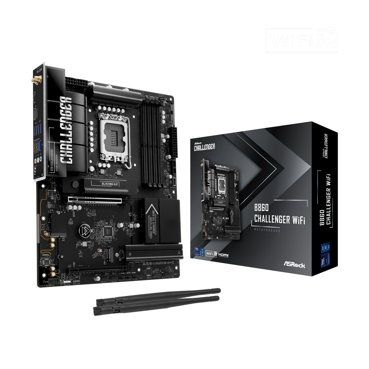 Bild von ASRock B860 Challenger WiFi Mainboard Sockel 1851