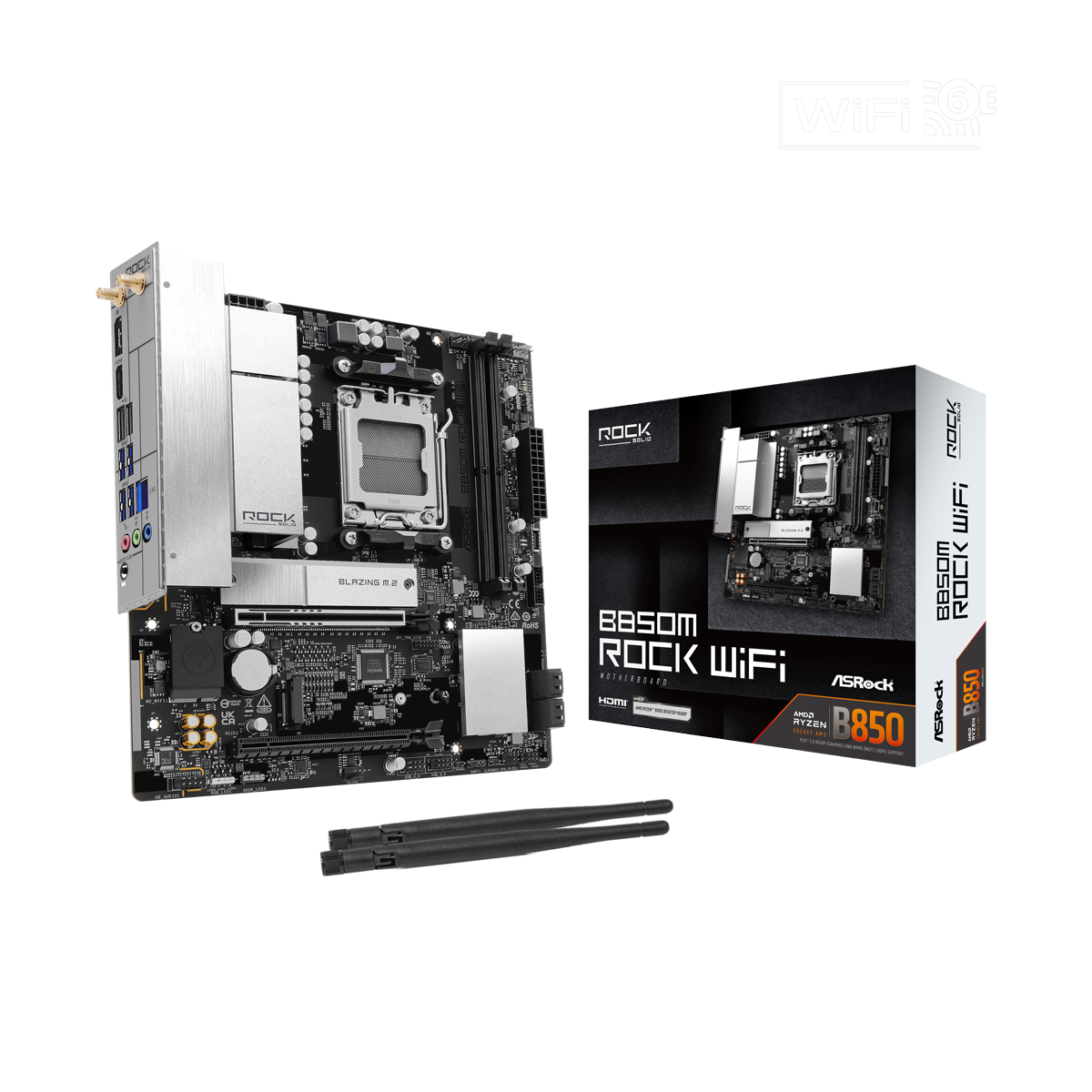 Bild von ASRock B850M Rock WiFi Mainboard Sockel AM5