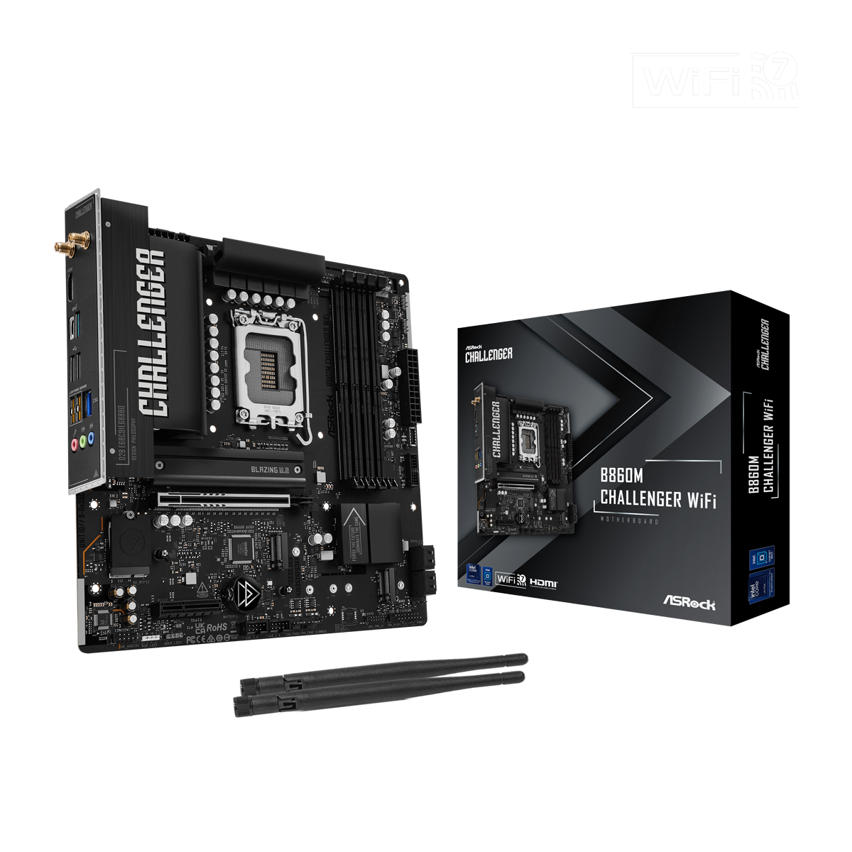 Bild von ASRock B860M Challenger WiFi Mainboard Sockel 1851