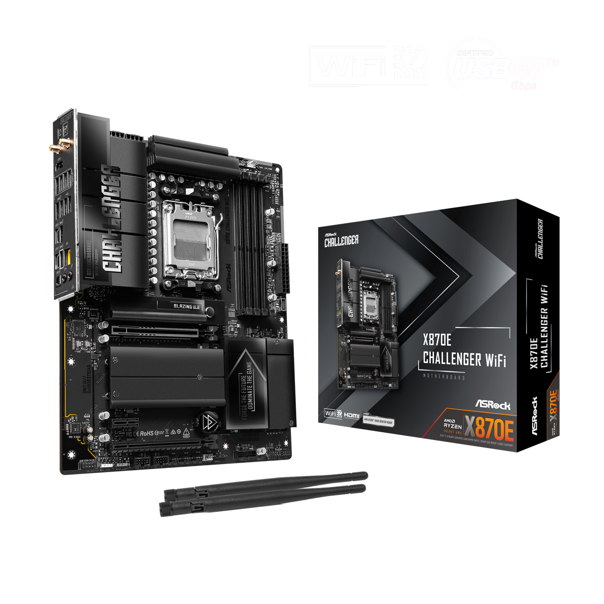 Bild von ASRock X870E Challenger WiFi Mainboard Sockel AM5