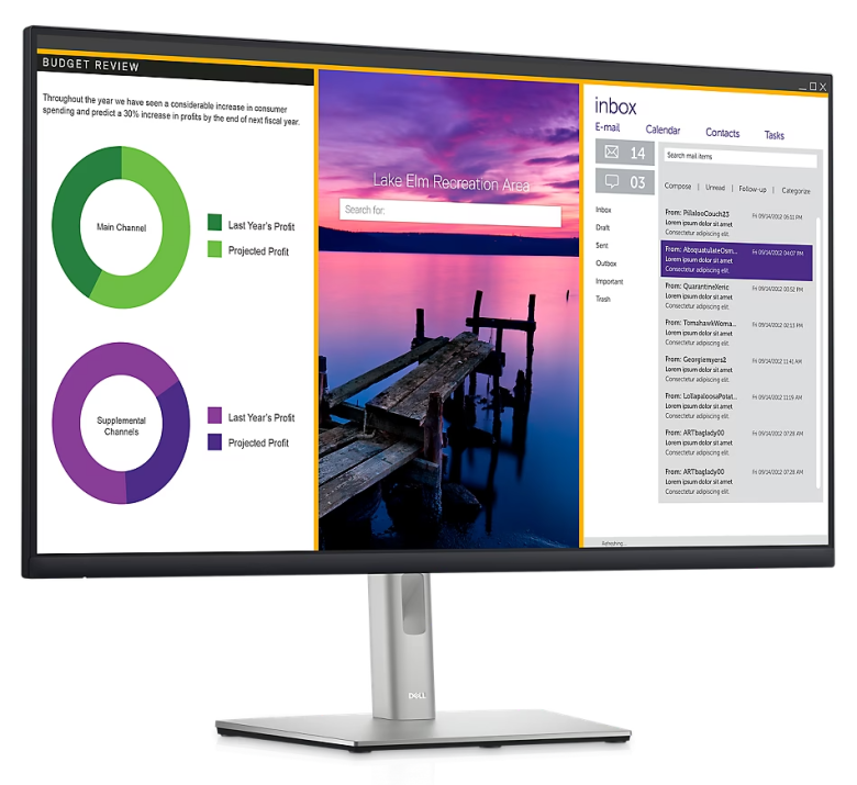 Dell P3223QE 4K-UHD Monitor - IPS, Höhenverstellung, USB-C, LAN_4