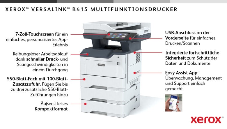 Xerox B415 Laser-Multifunktionsgerät S/W