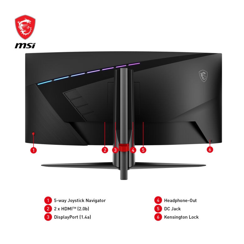MSI MAG 345CQRDE Gaming Monitor - UWQHD, 180Hz, 1ms_3