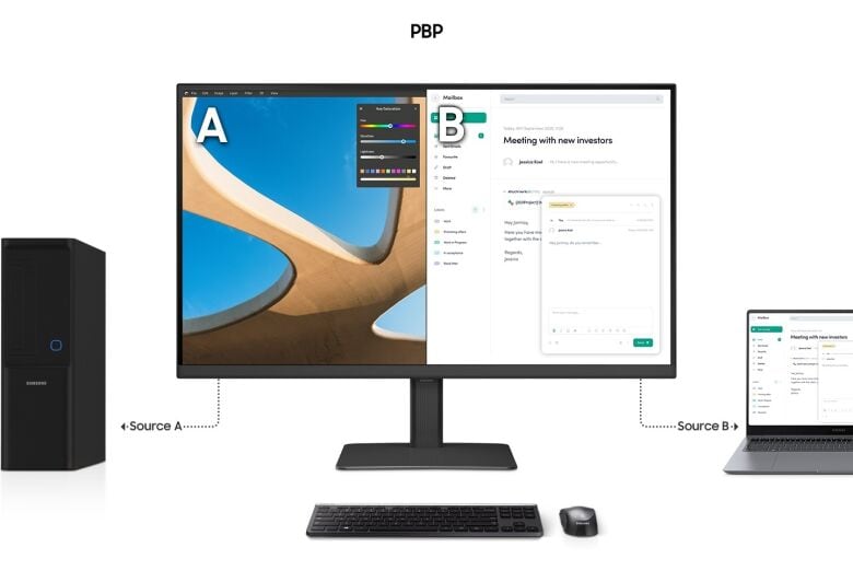 Samsung S32D800UAU Office Monitor - UHD, Ergonomie, USB-C_5