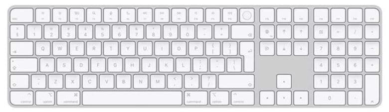 Apple Magic Keyboard weiß mit Touch ID mit Ziffernblock