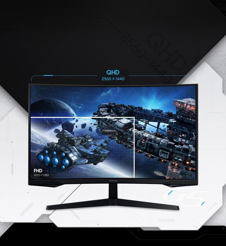 Samsung S27CG554EU Gaming Monitor - Curved, WQHD, 165Hz, 1ms_2