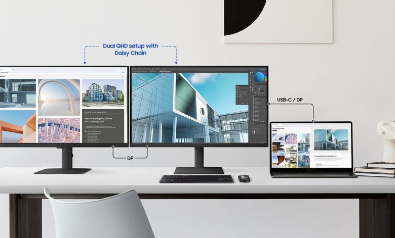 Samsung S24D600UAU Office Monitor - QHD, Höhenverstellung, USB-C_5