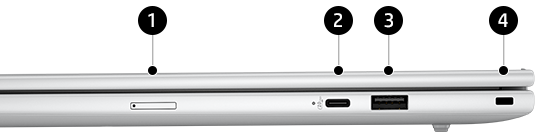 HP EliteBook 8 G1i 16 – Ports – Rechte Seite
