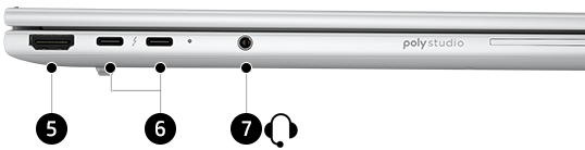 HP EliteBook 8 G1i 16 – Ports – Linke Seite