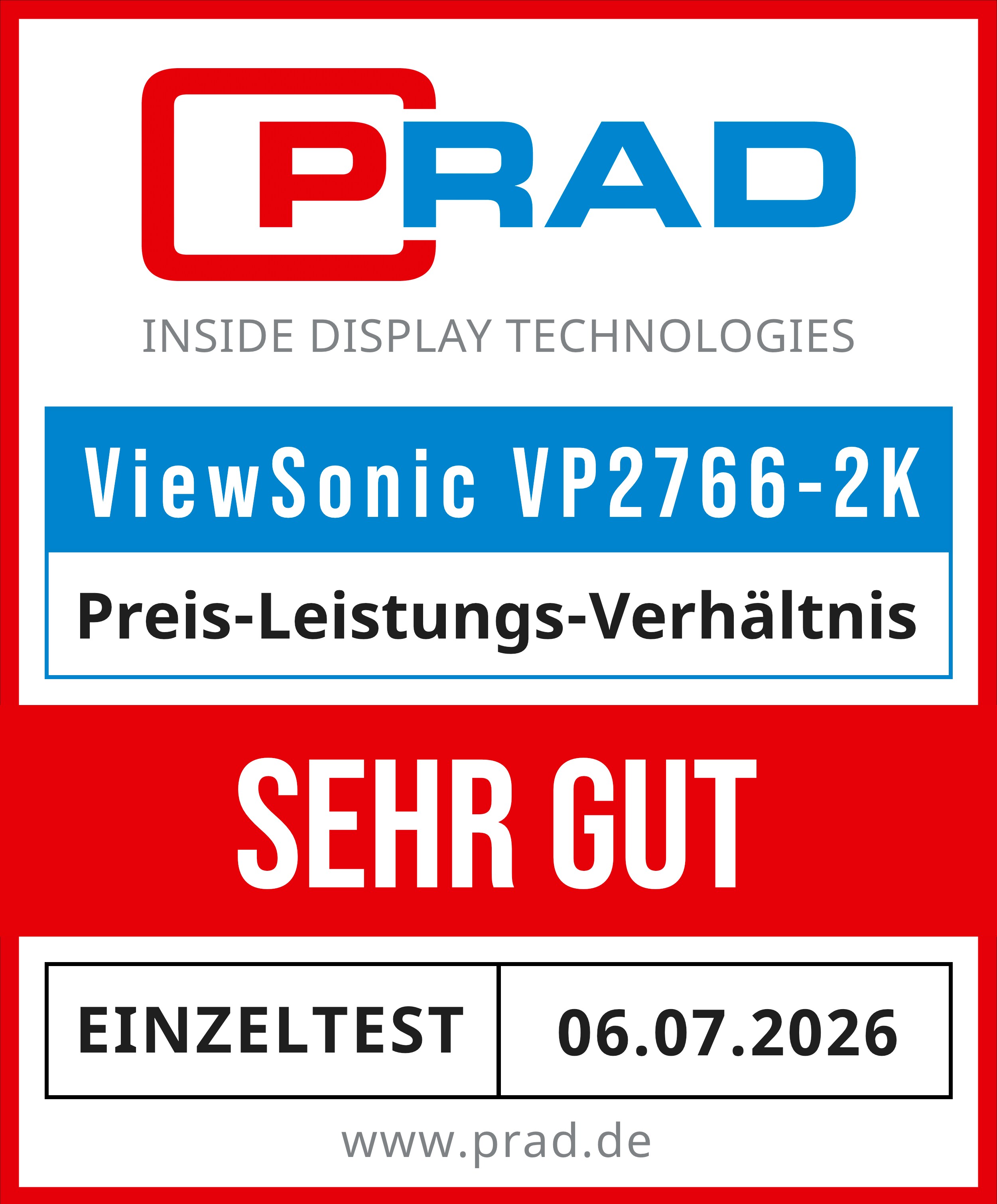 ViewSonic VP2766-2K Grafik Monitor, schwarz_1