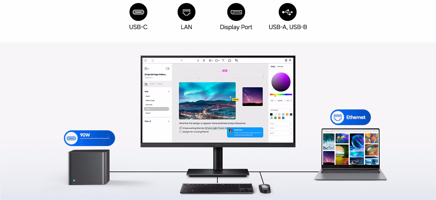 Samsung ViewFinity S8 LS27H804UAUXEN 27 Zoll - Office Monitor_4