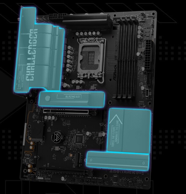 ASRock B860 Challenger WiFi Mainboard Sockel 1851_7