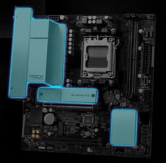 ASRock B850M Rock WiFi Mainboard Sockel AM5_5