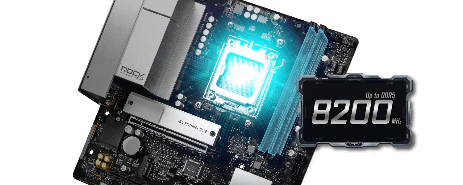 ASRock B850M Rock WiFi Mainboard Sockel AM5_3