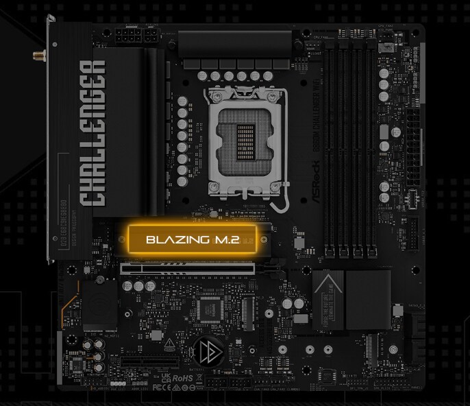 ASRock B860M Challenger WiFi Mainboard Sockel 1851_5