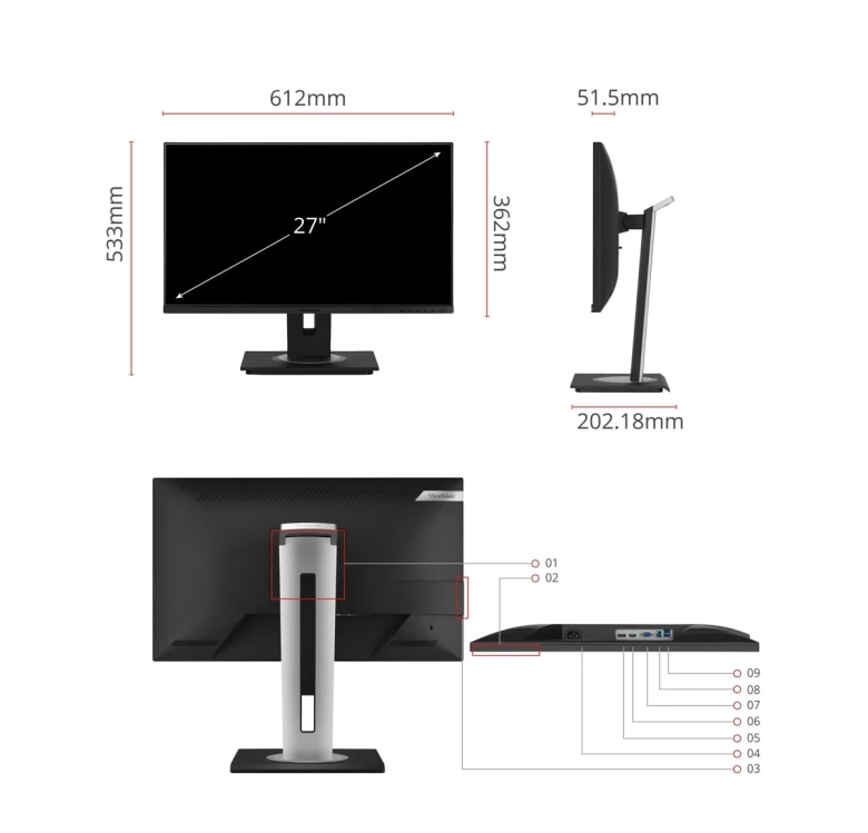 ViewSonic VG2748A-2 LED Office Monitor 68,58 cm (27 Zoll)_10