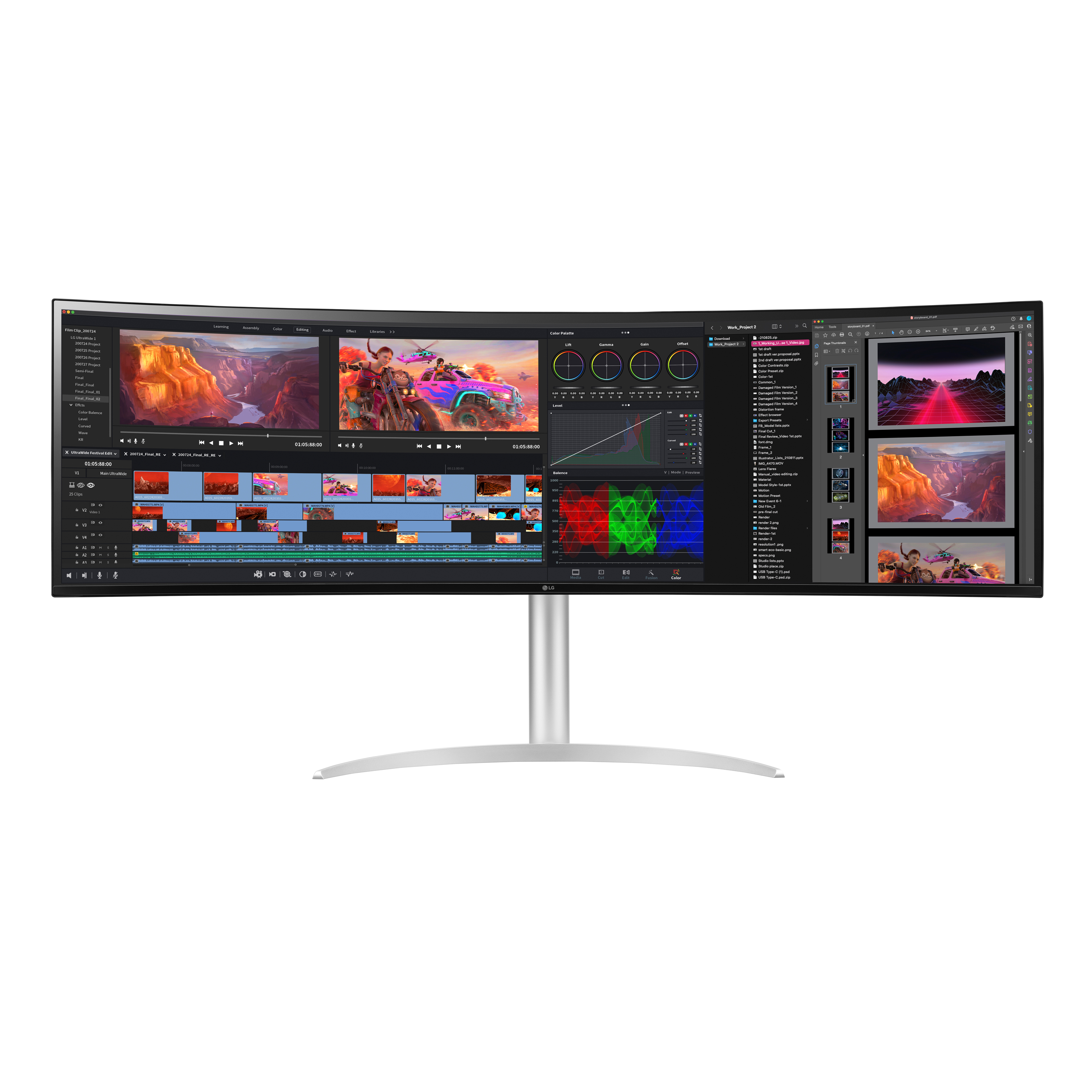 Bild von LG 49BQ95C-W - Curved, IPS, 144Hz, Höhenverstellung, USB-C