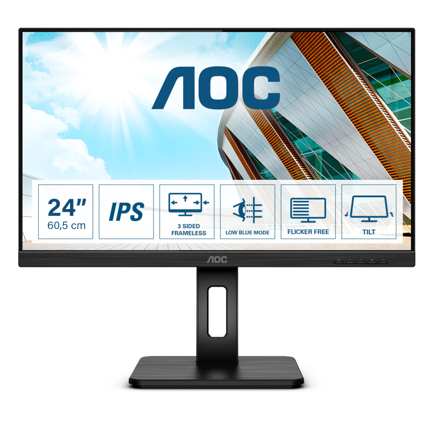 Bild von AOC 24P2Q Office Monitor - IPS, Höhenverstellung, DisplayPort