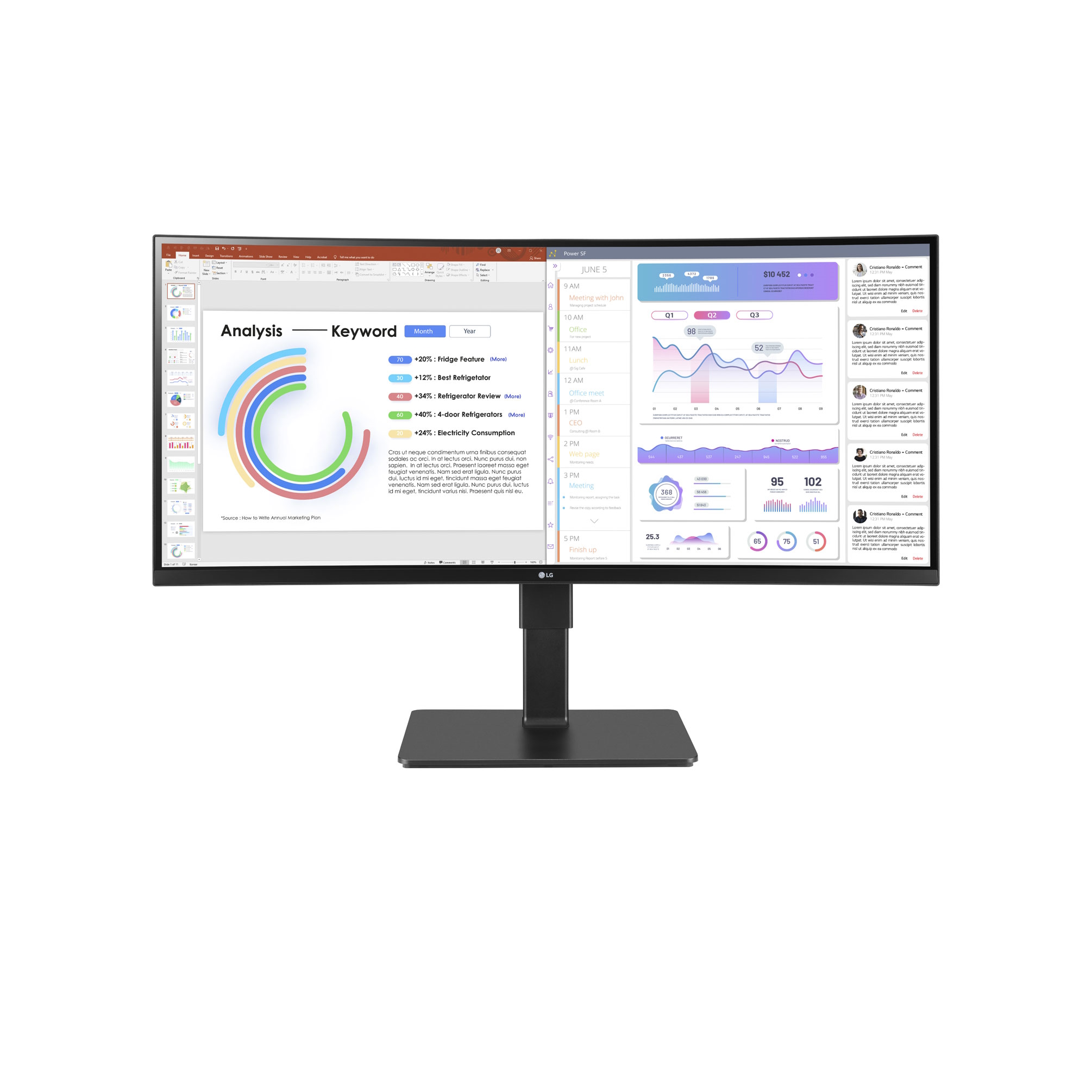 Bild von LG 34BQ77QC-B Business Monitor - Curved IPS Panel, USB-C, Webcam