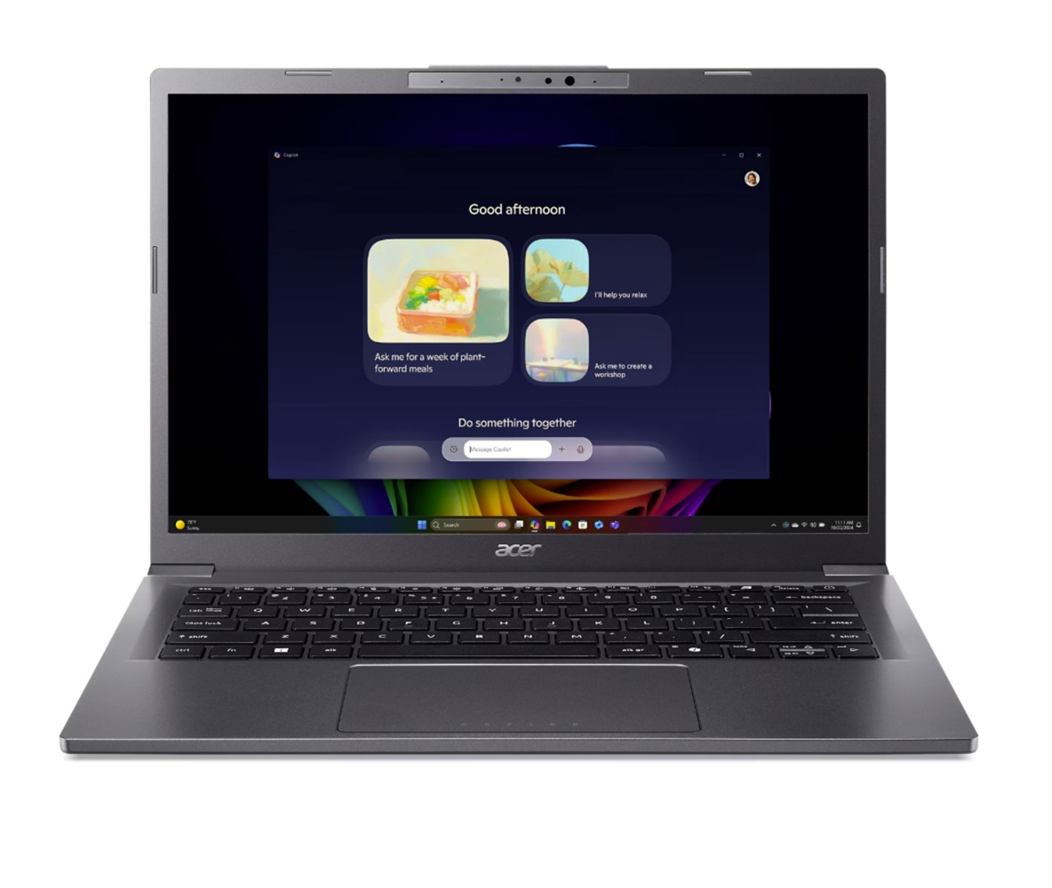 Bild von Acer Aspire 14 AI OLED (A14-52M-56YE) Copilot+ PC 14,0" WUXGA, OLED, Intel Ultra 5-226V (40 TOPS), 16GB RAM, 512GB SSD, Windows 11