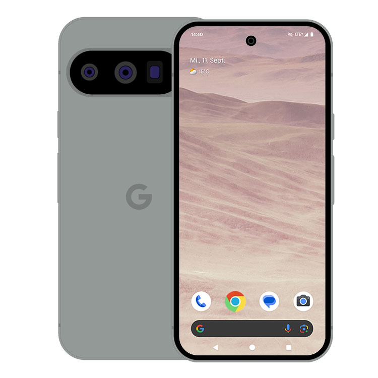 Bild von Google Pixel 9 Pro 128GB Hazel 16,1cm (6,3") LTPO-OLED Display, Android 14 / Pixel UI, 50MP Triple-Kamera