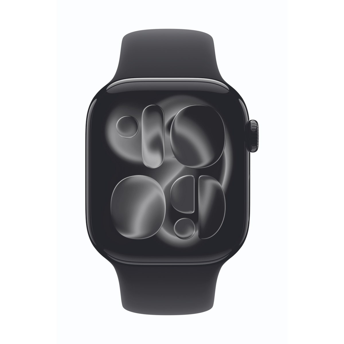 Bild von Apple Watch Series 11 42mm Diamantschwarz Aluminium Gehäuse mit Schwarz Sport Band - S/M