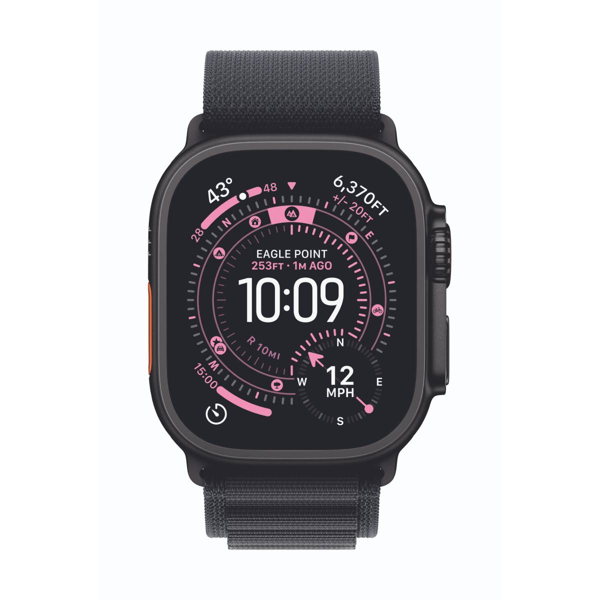 Bild von Apple Watch Ultra 3 Cellular 49mm Schwarz Titan Gehäuse mit Schwarz Alpine Loop - Large