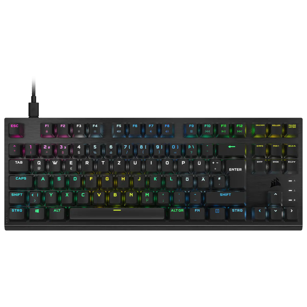 Bild von Corsair K60 PRO TKL RGB Optisch-mechanische Tenkeyless- Gaming-Tastatur – CORSAIR OPX-Tastenschalter(DE)