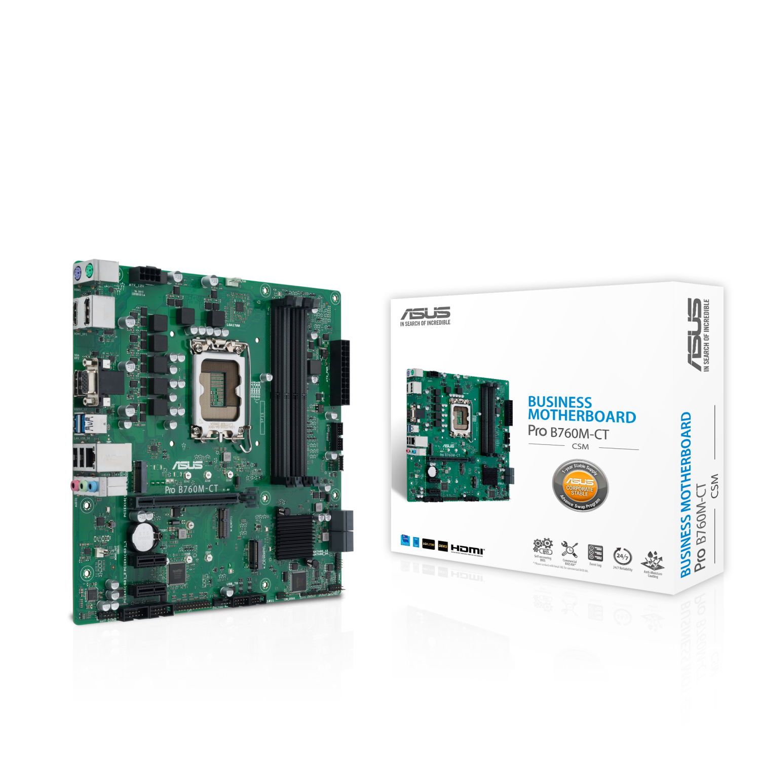 Bild von ASUS Pro B760M-C-CSM Mainboard Sockel 1700