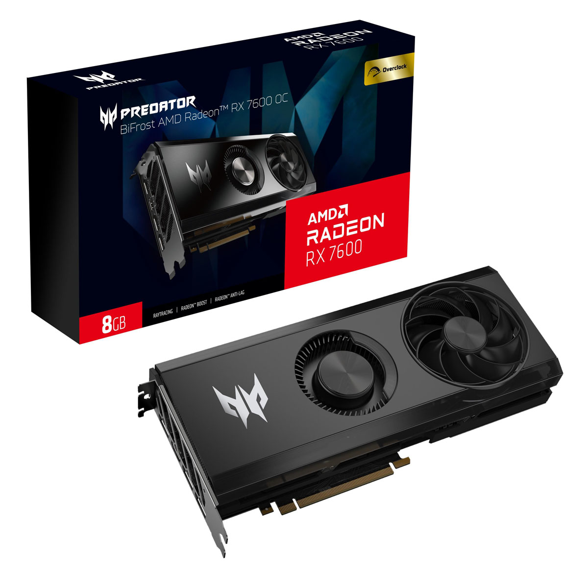 Bild von ACER Predator BiFrost AMD Radeon RX 7600 OC - 8GB GDDR6, HDMI, 3x DP